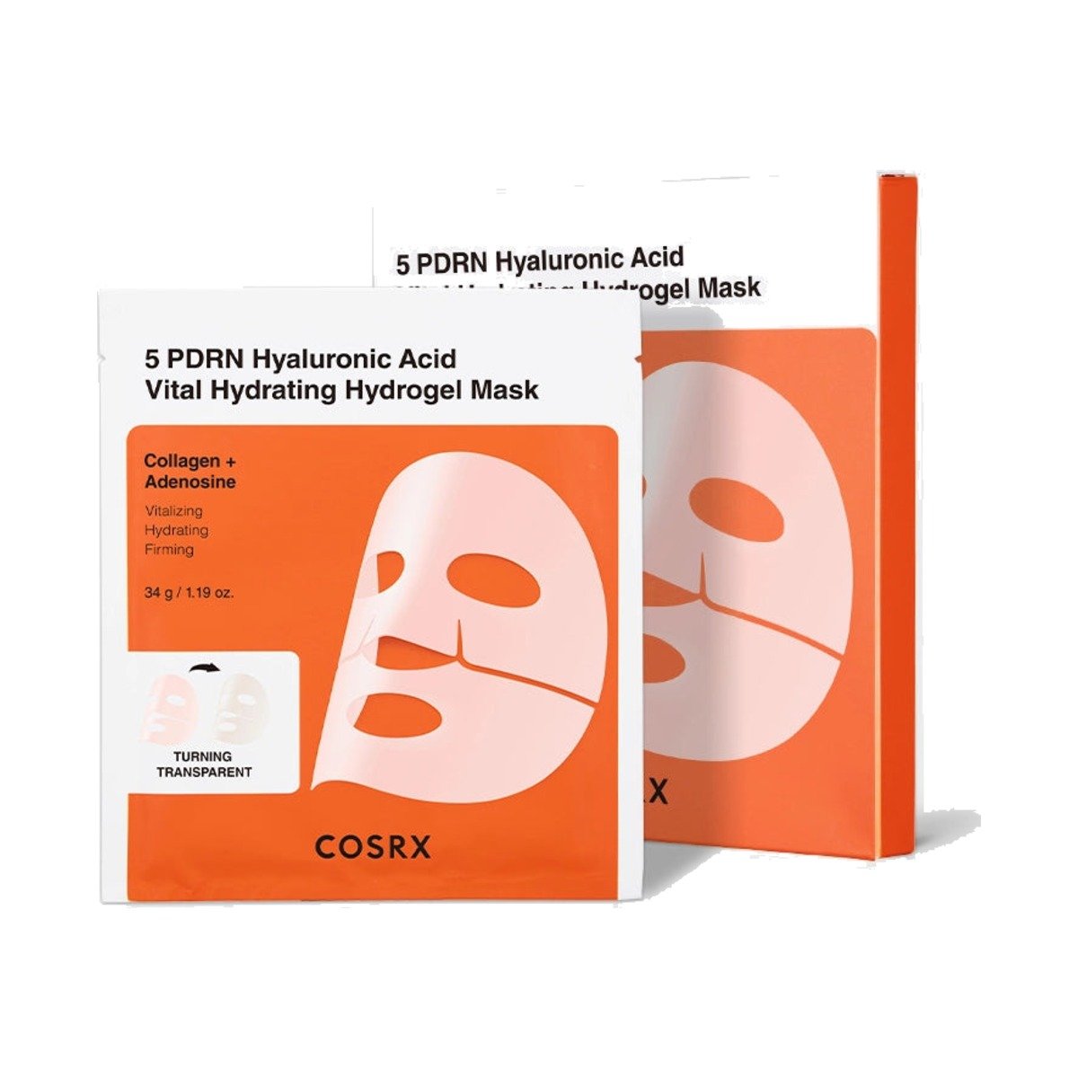 COSRX 5 PDRN Hyaluronic Acid Vital Hydrating Hydrogel Mask – Mascarilla hidrogel hidratante 3 uds